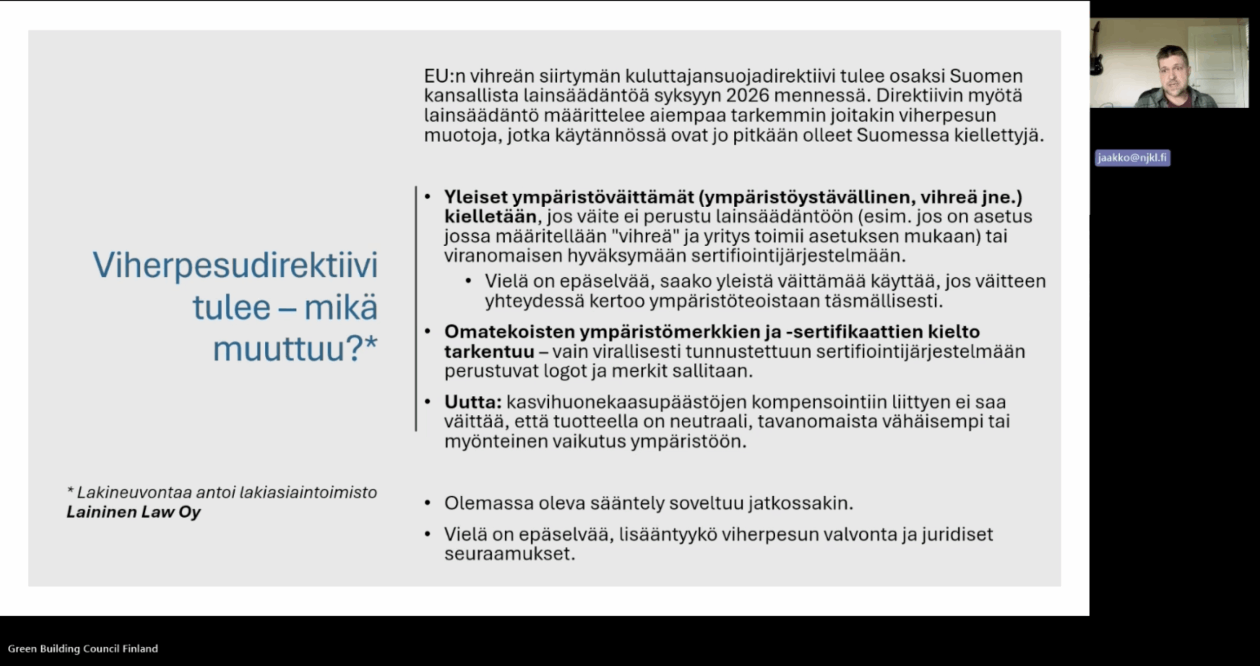 Mitä EU:n viherpesudirektiivi muuttaa?